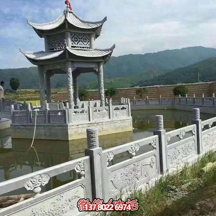 古典仿古水池涼亭，享受休閑園林生活