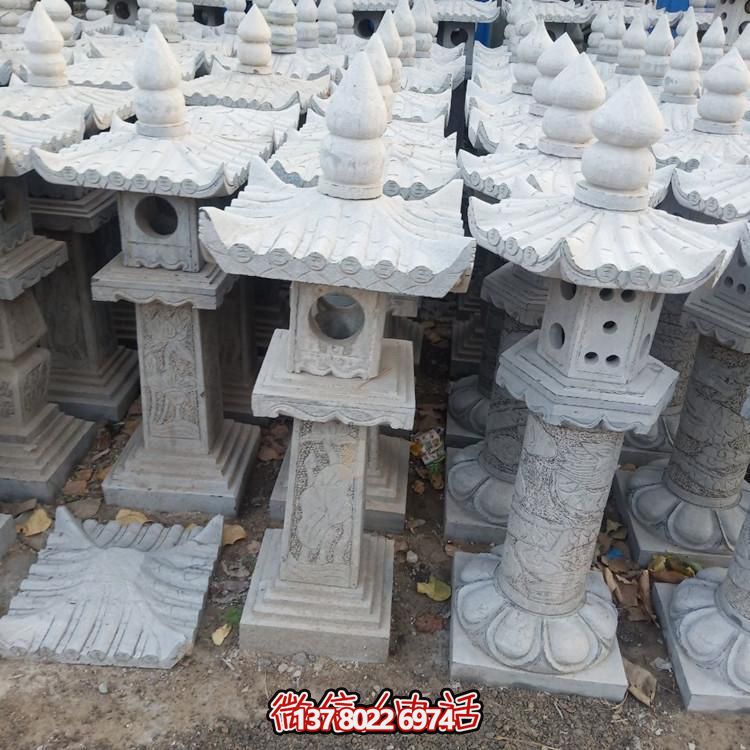 精美手工雕刻青石中式石燈擺件，打造完美園林裝飾