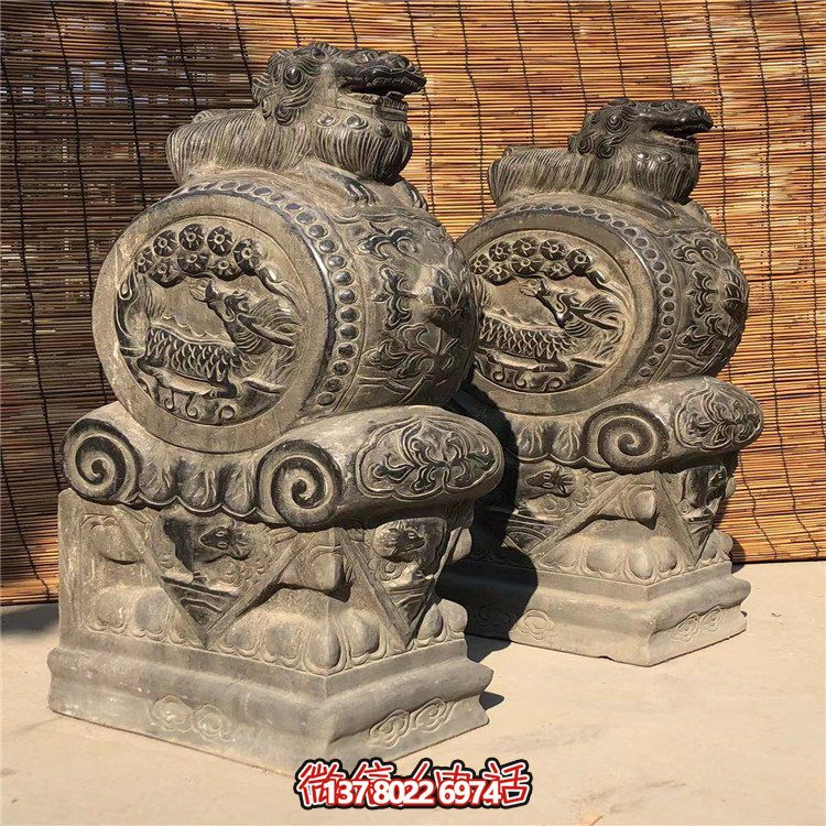 仿古石門墩，精致唯美