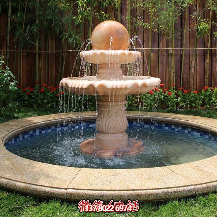 晚霞之紅，流水之擺件，噴泉之雕塑