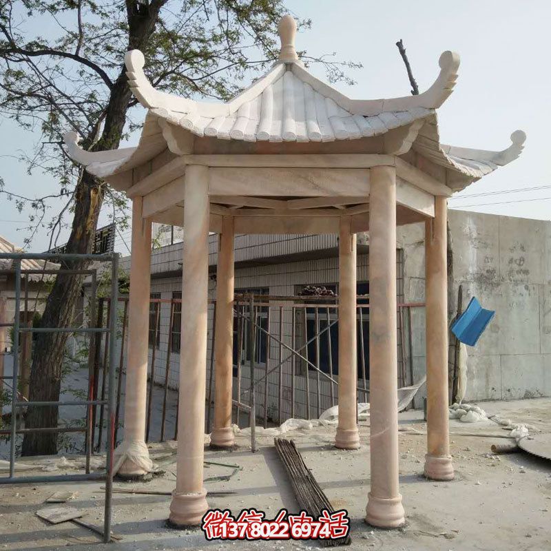 大理石休閑涼亭，美化庭院陽臺