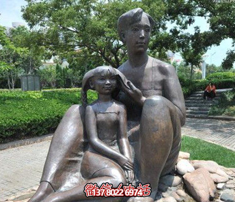 母女情深銅雕塑，傳承傳統文化