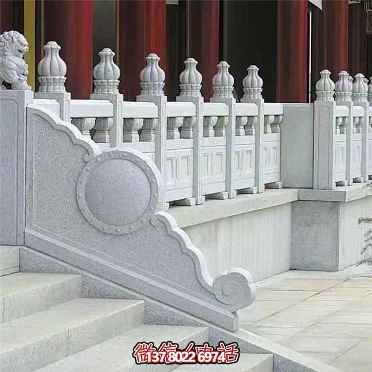 精美石雕欄桿欄板，點綴景區景點，增添園林雕塑之美