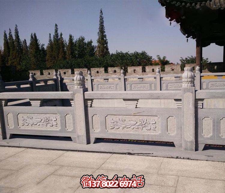 精美青石雕刻欄桿，為您的景區水池添彩