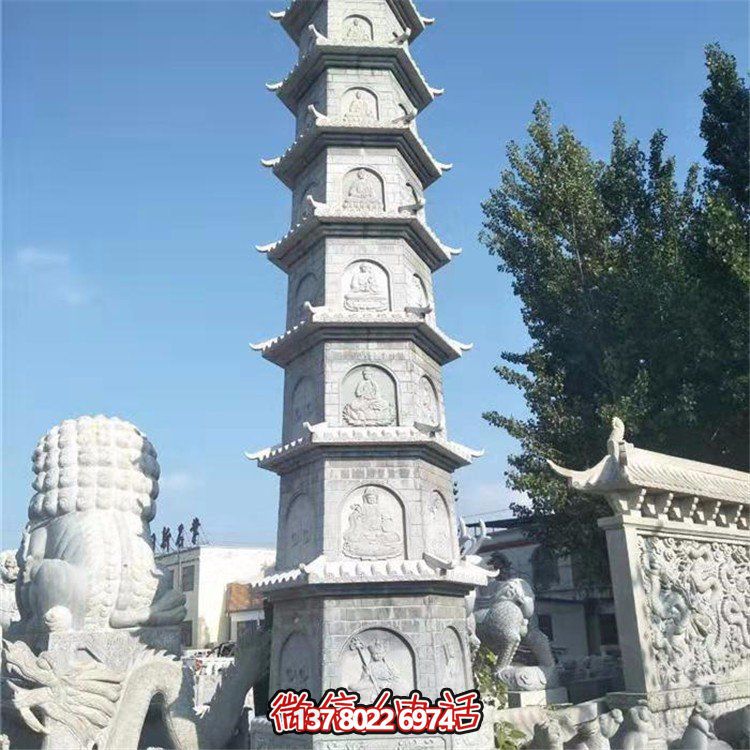 古典佛教雕塑藝術——精美青石舍利塔、石塔寺、佛塔