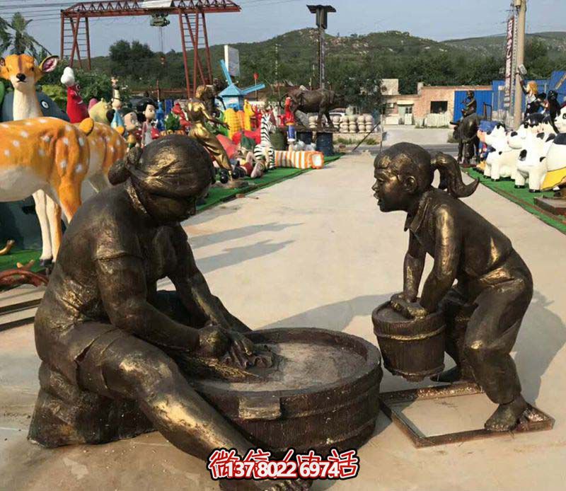 【親情無(wú)價(jià)，母親洗衣服記憶——母親洗衣服銅雕雕塑景區(qū)】