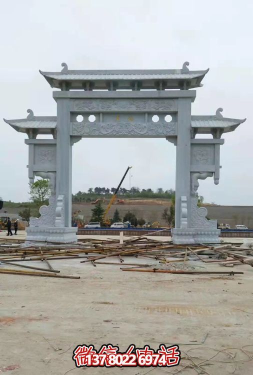 大理石大型牌坊，精美的戶外石雕藝術(shù)品