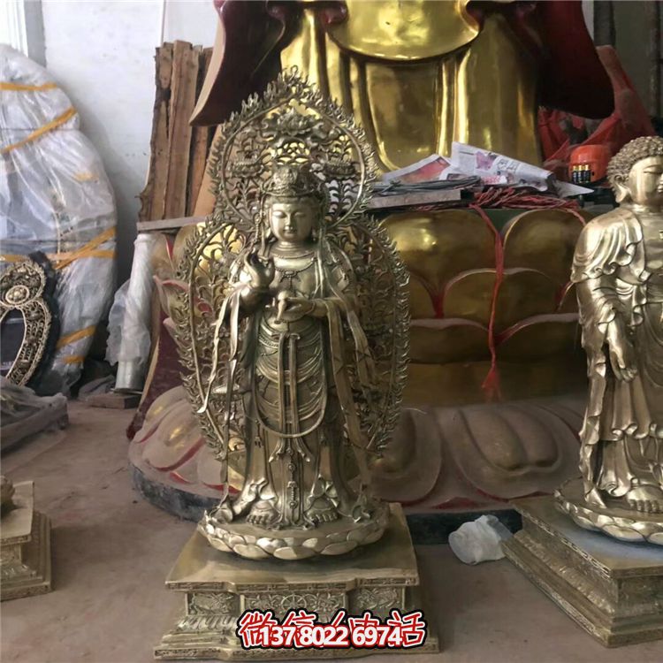 景區寺廟供奉佛像三圣雕塑 景區寺廟供奉佛像三圣雕塑