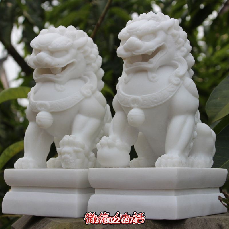 戶外廣場創意石雕漢白玉獅子雕塑 戶外廣場創意石雕漢白玉獅子雕塑