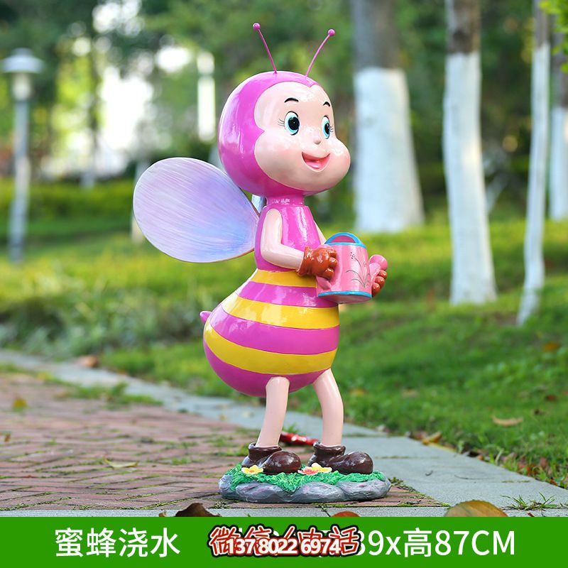別墅庭院學(xué)校蜜蜂澆水玻璃鋼蜜蜂雕塑 別墅庭院學(xué)校蜜蜂澆水玻璃鋼蜜蜂雕塑