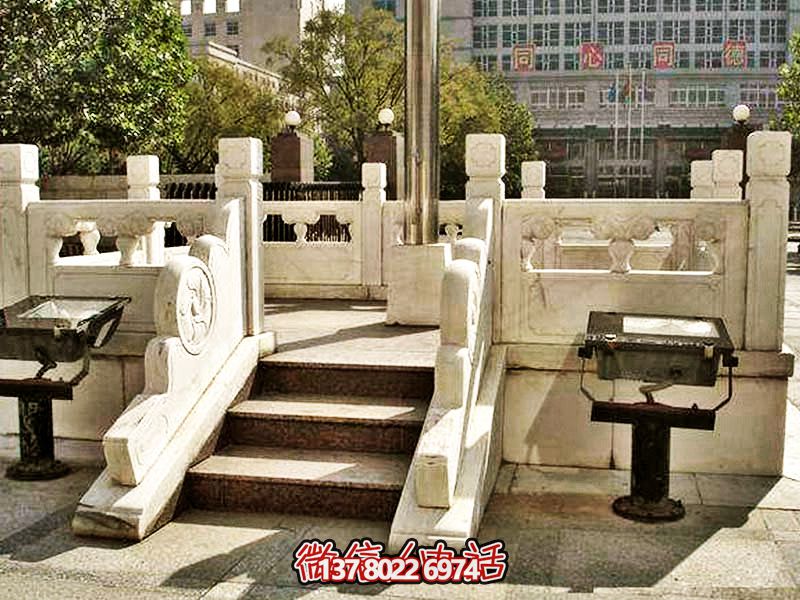 企業升旗臺大理石仿護欄桿 企業升旗臺大理石仿護欄桿